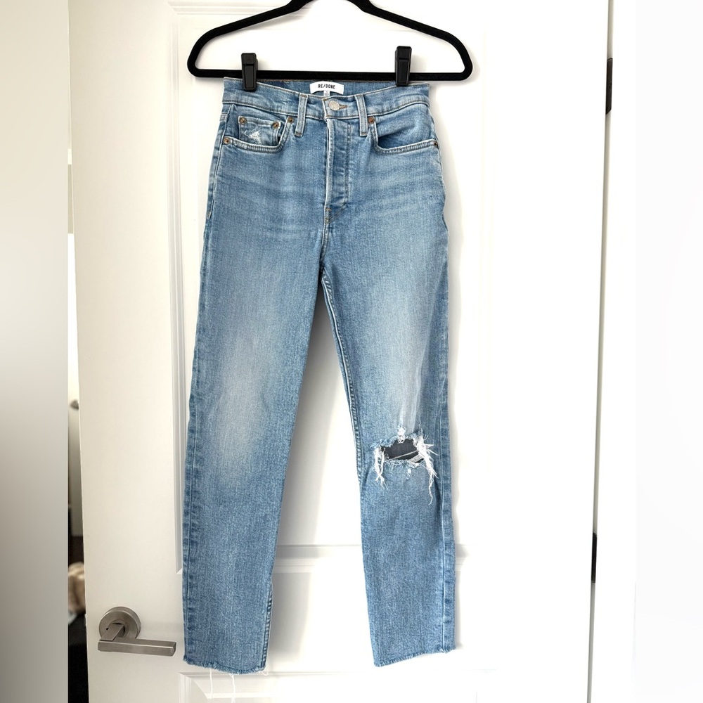 Re/Done 90s High Rise Ankle Crop Jeans